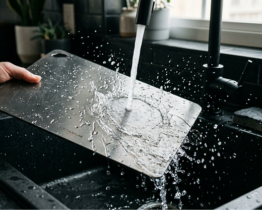 Food prep on titanium board