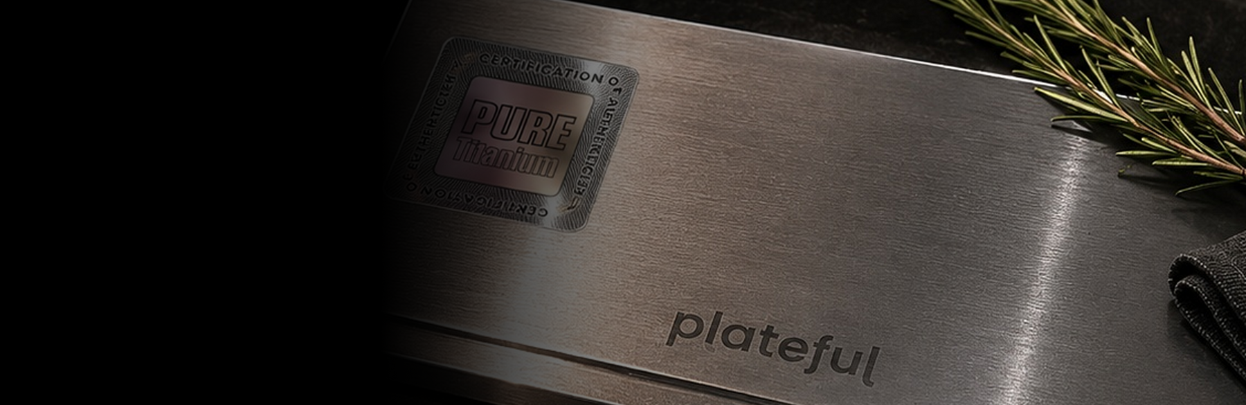 Close-up of certified titanium board