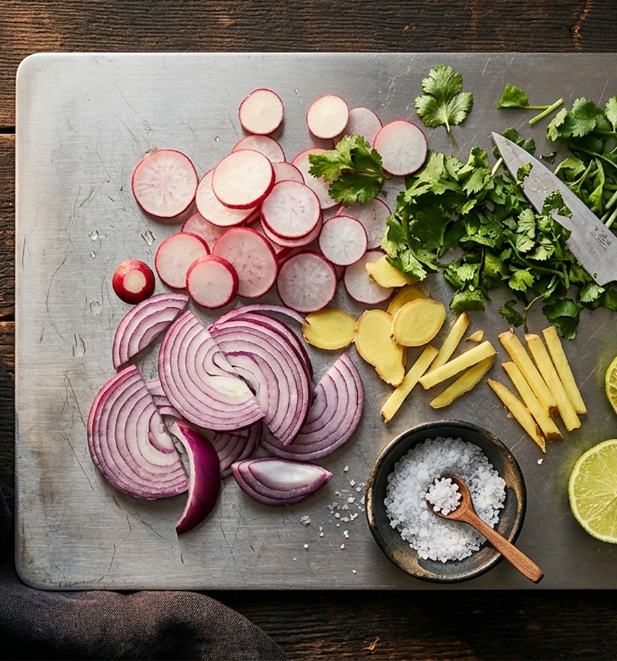 Food prep on titanium board